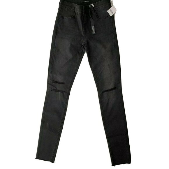 J Brand Womens 620 JB001609 Teared Raw Slim Skinny Jeans 25 Nevermore Destruct - Picture 3 of 12